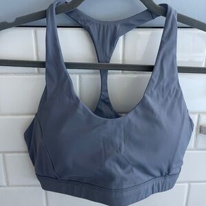 Blue Racerback Sports Bra with Moisture-Wicking Fabric NWOT